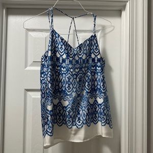 Beautiful blue and white designed shirt from The Limited